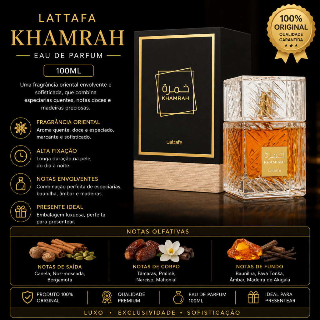 Perfume Lattafa Khamrah eau de parfum 100 ml