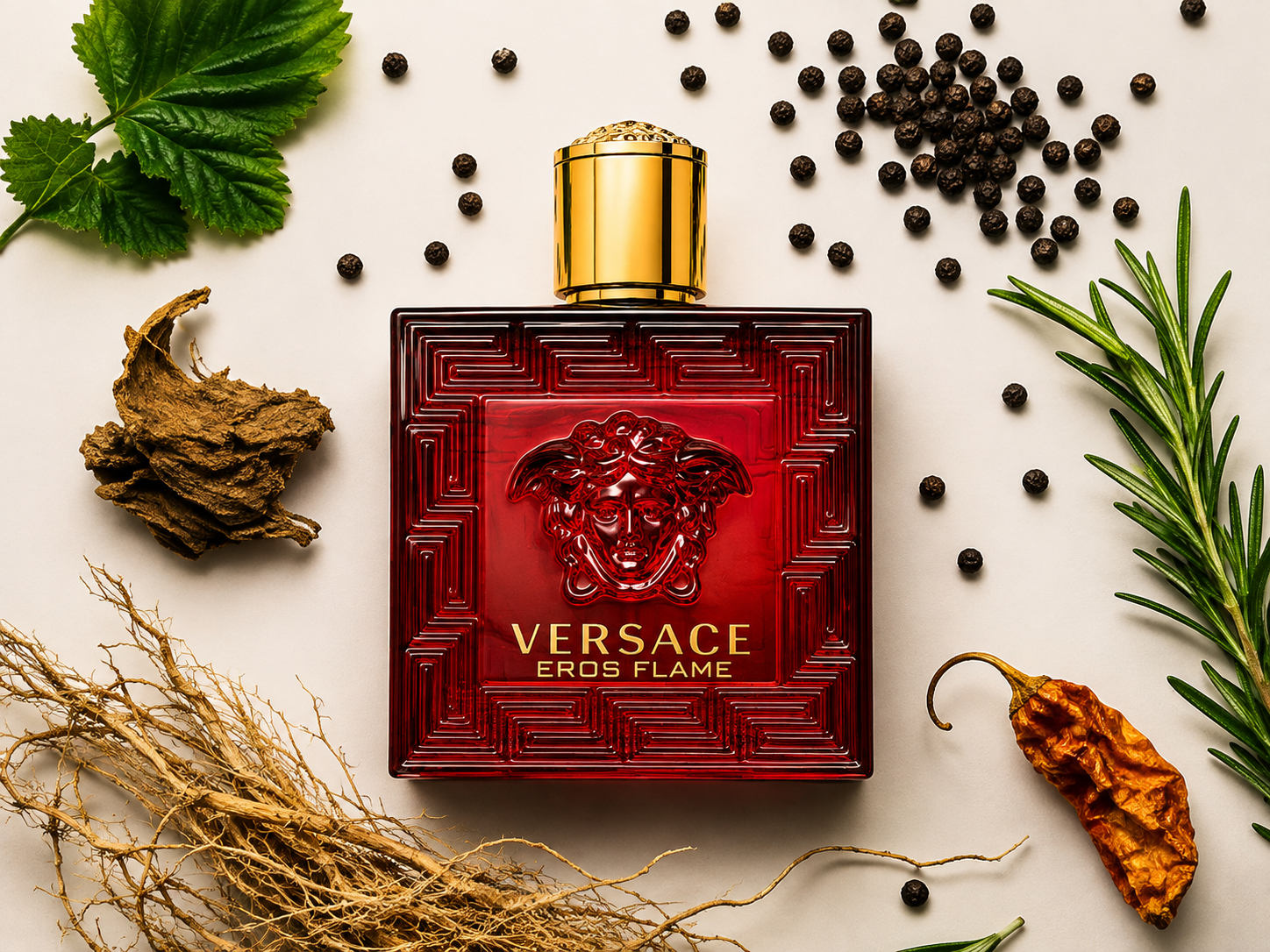 Perfume Versace Eros Flame Eau de Parfum 100ml Amadeirado Masculino
